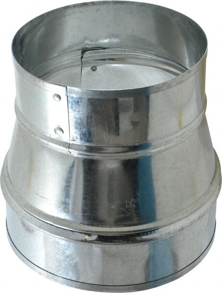 Made in USA - 6" ID Galvanized Duct Tapered Reducer without Crimp - Standard Gage, 20 Piece - Exact Tooling