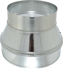 Made in USA - 8" ID Galvanized Duct Tapered Reducer without Crimp - Standard Gage, 24 Piece - Exact Tooling