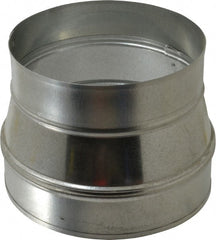 Made in USA - 8" ID Galvanized Duct Tapered Reducer without Crimp - Standard Gage, 12 Piece - Exact Tooling