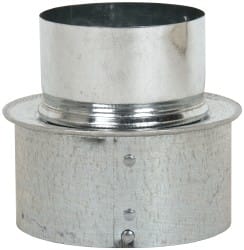 Made in USA - 4" ID Galvanized Duct Shortway Reducer without Crimp - Standard Gage, 35 Piece - Exact Tooling