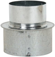 Made in USA - 4" ID Galvanized Duct Shortway Reducer without Crimp - Standard Gage, 35 Piece - Exact Tooling