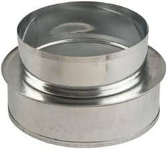 Made in USA - 6" ID Galvanized Duct Shortway Reducer without Crimp - Standard Gage, 20 Piece - Exact Tooling