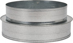 Made in USA - 7" ID Galvanized Duct Shortway Reducer without Crimp - Standard Gage, 12 Piece - Exact Tooling