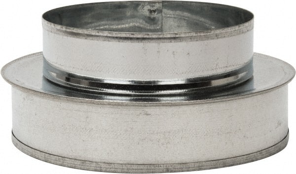 Made in USA - 8" ID Galvanized Duct Shortway Reducer without Crimp - Standard Gage, 24 Piece - Exact Tooling