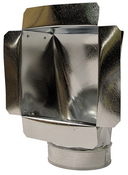 Made in USA - 6" ID Galvanized Duct Side Ceiling Box - 6" Long x 6" Wide, Standard Gage, 20 Piece - Exact Tooling
