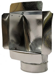 Made in USA - 6" ID Galvanized Duct Side Ceiling Box - 6" Long x 6" Wide, Standard Gage, 20 Piece - Exact Tooling