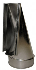 Made in USA - 6" ID Galvanized Duct End Stack Boot - 2-1/4" Long x 10" Wide, Standard Gage, 25 Piece - Exact Tooling