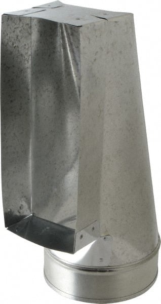 Made in USA - 6" ID Galvanized Duct End Register Boot - 10" Long x 4" Wide, Standard Gage, 25 Piece - Exact Tooling