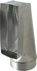 Made in USA - 6" ID Galvanized Duct End Register Boot - 10" Long x 4" Wide, Standard Gage, 25 Piece - Exact Tooling