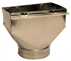 Made in USA - 6" ID Galvanized Duct Register Pan - 12" Long x 6" Wide, Standard Gage, 18 Piece - Exact Tooling