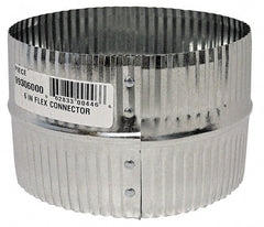 Made in USA - 8" ID Galvanized Duct Flex Connector - Standard Gage, 30 Piece - Exact Tooling
