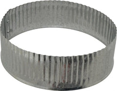 Made in USA - 6" ID Galvanized Duct Flex Connector - Standard Gage, 35 Piece - Exact Tooling