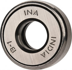 INA Bearing - 1/2" Inside x 1-7/32" Outside Diam, 5/8" Thick, Steel Ball Thrust Bearing - 5,600 Lbs. Static Capacity, 3,850 Max Pressure x Velocity - Exact Tooling