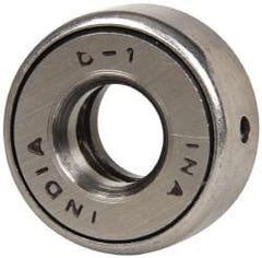 INA Bearing - 1/2" Inside x 1-7/32" Outside Diam, 9/16" Thick, Steel Ball Thrust Bearing - 5,600 Lbs. Static Capacity, 3,850 Max Pressure x Velocity - Exact Tooling