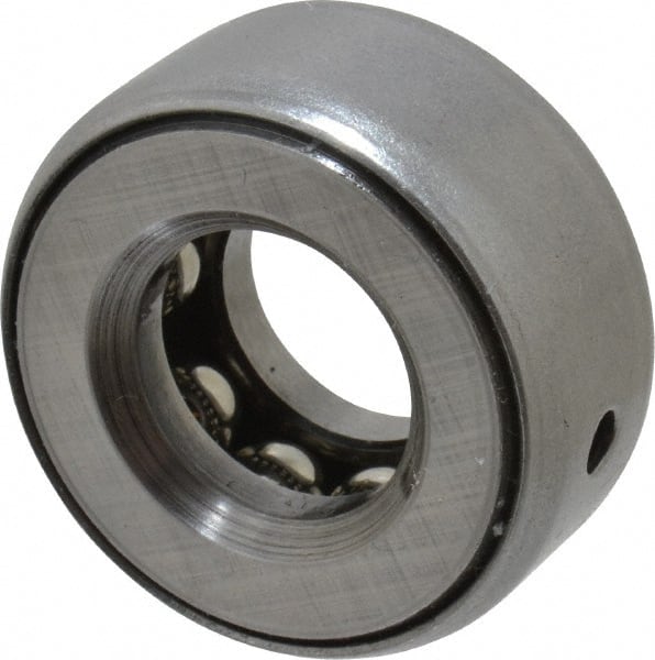 INA Bearing - 9/16" Inside x 1-7/32" Outside Diam, 9/16" Thick, Steel Ball Thrust Bearing - 5,600 Lbs. Static Capacity, 3,850 Max Pressure x Velocity - Exact Tooling