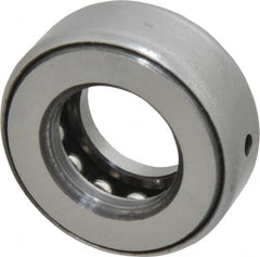 INA Bearing - 3/4" Inside x 1-15/32" Outside Diam, 9/16" Thick, Steel Ball Thrust Bearing - 7,300 Lbs. Static Capacity, 4,250 Max Pressure x Velocity - Exact Tooling
