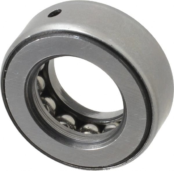 INA Bearing - 13/16" Inside x 1-15/32" Outside Diam, 9/16" Thick, Steel Ball Thrust Bearing - 7,300 Lbs. Static Capacity, 4,250 Max Pressure x Velocity - Exact Tooling