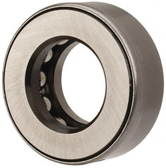 INA Bearing - 1-1/16" Inside x 1.969" Outside Diam, 3/4" Thick, Steel Ball Thrust Bearing - 15,100 Lbs. Static Capacity, 8,500 Max Pressure x Velocity - Exact Tooling