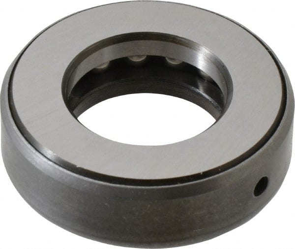 INA Bearing - 1-1/8" Inside x 2-3/32" Outside Diam, 5/8" Thick, Steel Ball Thrust Bearing - 14,000 Lbs. Static Capacity, 6,900 Max Pressure x Velocity - Exact Tooling