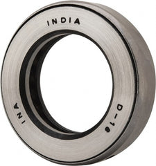 INA Bearing - 1-9/16" Inside x 2-19/32" Outside Diam, 5/8" Thick, Steel Ball Thrust Bearing - 18,300 Lbs. Static Capacity, 7,700 Max Pressure x Velocity - Exact Tooling