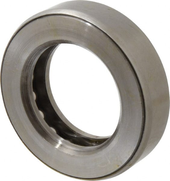 INA Bearing - 2" Inside x 3-11/32" Outside Diam, 7/8" Thick, Steel Ball Thrust Bearing - 32,500 Lbs. Static Capacity, 13,400 Max Pressure x Velocity - Exact Tooling