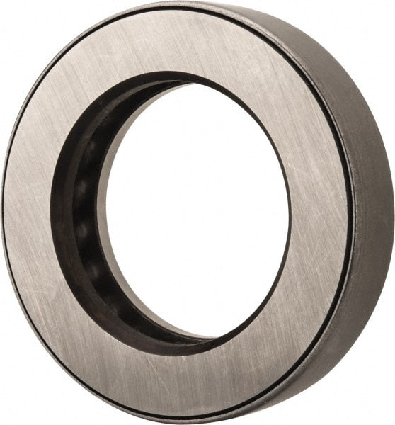 INA Bearing - 2-3/4" Inside x 4-15/32" Outside Diam, 1" Thick, Steel Ball Thrust Bearing - 51,000 Lbs. Static Capacity, 18,200 Max Pressure x Velocity - Exact Tooling