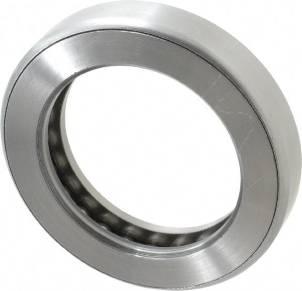 INA Bearing - 3-1/2" Inside x 5-7/32" Outside Diam, 1" Thick, Steel Ball Thrust Bearing - 60,000 Lbs. Static Capacity, 19,200 Max Pressure x Velocity - Exact Tooling