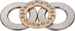 INA Bearing - 1-1/2" Inside x 2-19/32" Outside Diam, 5/8" Thick, Steel Ball Thrust Bearing - 1,340 Lbs. Static Capacity, 1,690 Max Pressure x Velocity - Exact Tooling