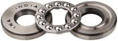 INA Bearing - 1/2" Inside x 1-7/32" Outside Diam, 9/16" Thick, Steel Ball Thrust Bearing - 3,750 Lbs. Static Capacity, 2,330 Max Pressure x Velocity - Exact Tooling