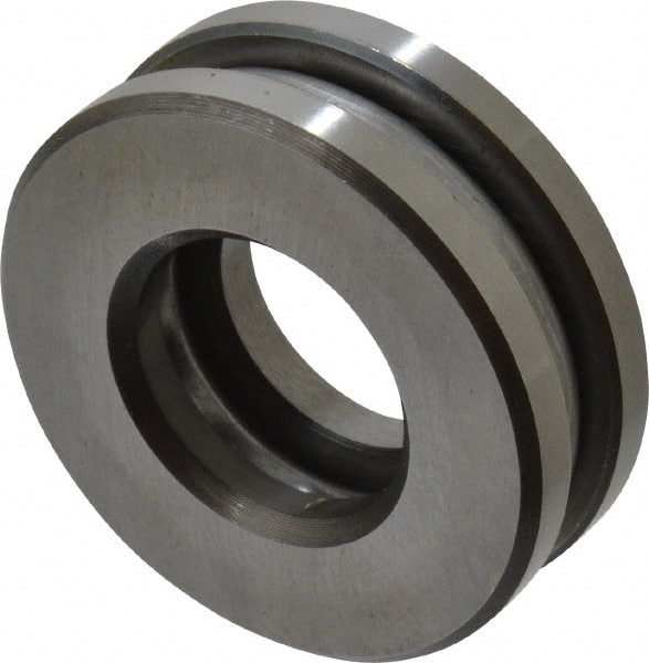 INA Bearing - 7/8" Inside x 1-27/32" Outside Diam, 5/8" Thick, Steel Ball Thrust Bearing - 6,700 Lbs. Static Capacity, 3,750 Max Pressure x Velocity - Exact Tooling