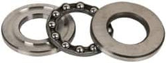 INA Bearing - 1" Inside x 1.969" Outside Diam, 5/8" Thick, Steel Ball Thrust Bearing - 6,700 Lbs. Static Capacity, 3,650 Max Pressure x Velocity - Exact Tooling