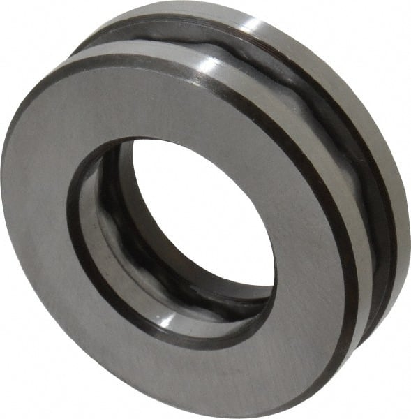 INA Bearing - 1-1/16" Inside x 1.969" Outside Diam, 5/8" Thick, Steel Ball Thrust Bearing - 6,700 Lbs. Static Capacity, 3,650 Max Pressure x Velocity - Exact Tooling