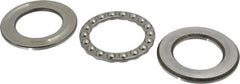 INA Bearing - 2" Inside x 3-11/32" Outside Diam, 13/16" Thick, Steel Ball Thrust Bearing - 22,600 Lbs. Static Capacity, 9,200 Max Pressure x Velocity - Exact Tooling