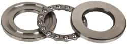INA Bearing - 2-3/16" Inside x 3-19/32" Outside Diam, 13/16" Thick, Steel Ball Thrust Bearing - 22,600 Lbs. Static Capacity, 9,000 Max Pressure x Velocity - Exact Tooling