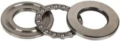 INA Bearing - 2-3/16" Inside x 3-19/32" Outside Diam, 13/16" Thick, Steel Ball Thrust Bearing - 22,600 Lbs. Static Capacity, 9,000 Max Pressure x Velocity - Exact Tooling