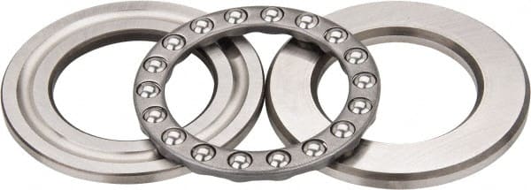 INA Bearing - 2-1/4" Inside x 3-23/32" Outside Diam, 13/16" Thick, Steel Ball Thrust Bearing - 22,600 Lbs. Static Capacity, 9,000 Max Pressure x Velocity - Exact Tooling