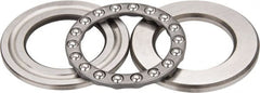 INA Bearing - 2-1/4" Inside x 3-23/32" Outside Diam, 13/16" Thick, Steel Ball Thrust Bearing - 22,600 Lbs. Static Capacity, 9,000 Max Pressure x Velocity - Exact Tooling