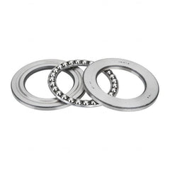 INA Bearing - 2-1/2" Inside x 3.969" Outside Diam, 13/16" Thick, Steel Ball Thrust Bearing - 27,500 Lbs. Static Capacity, 10,300 Max Pressure x Velocity - Exact Tooling