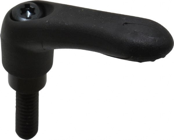 Gibraltar - 1/4-20, 0.39" Hub Diam, Thermoplastic Elastomer Adjustable Clamping Handle - 0.78" Stud Length - Exact Tooling