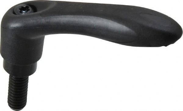 Gibraltar - 5/16-18, 0.53" Hub Diam, Thermoplastic Elastomer Adjustable Clamping Handle - 0.78" Stud Length - Exact Tooling