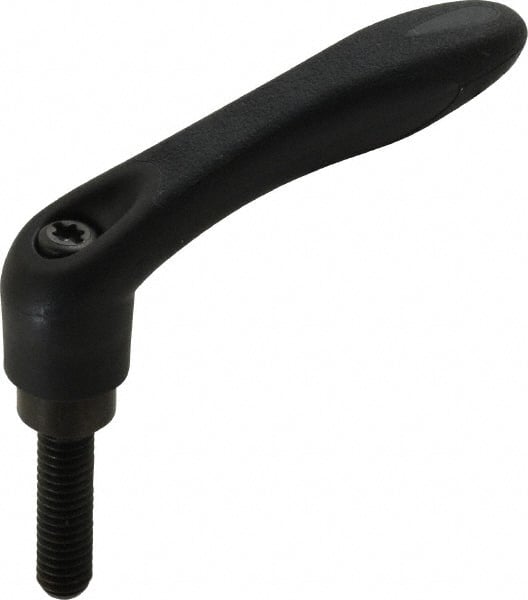 Gibraltar - 5/16-18, 0.53" Hub Diam, Thermoplastic Elastomer Adjustable Clamping Handle - 1.18" Stud Length - Exact Tooling