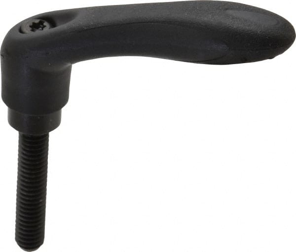 Gibraltar - 5/16-18, 0.53" Hub Diam, Thermoplastic Elastomer Adjustable Clamping Handle - 1.57" Stud Length - Exact Tooling