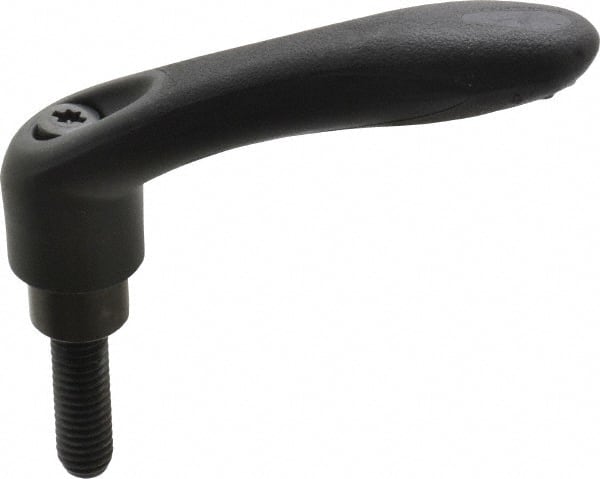 Gibraltar - 3/8-16, 0.63" Hub Diam, Thermoplastic Elastomer Adjustable Clamping Handle - 1.18" Stud Length - Exact Tooling