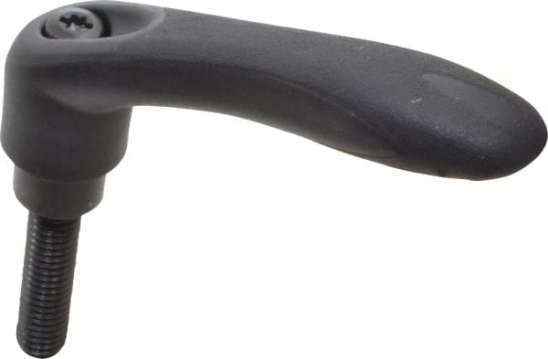 Gibraltar - 3/8-16, 0.63" Hub Diam, Thermoplastic Elastomer Adjustable Clamping Handle - 1.57" Stud Length - Exact Tooling