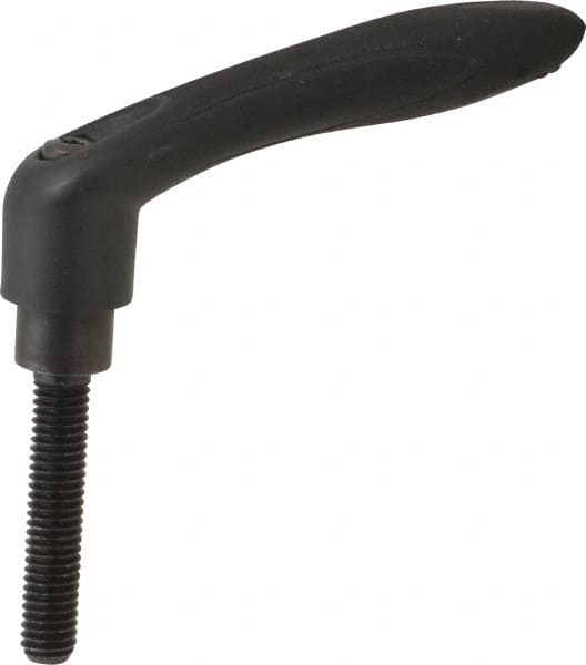 Gibraltar - 3/8-16, 0.63" Hub Diam, Thermoplastic Elastomer Adjustable Clamping Handle - 1.96" Stud Length - Exact Tooling