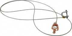 Hubbell Workplace - 19 AWG, 10 Ft., Alligator Clip, C-Clamp, Grounding Cable with Clamps - Noninsulated, Federal Specification A-A-59466-010 - Exact Tooling