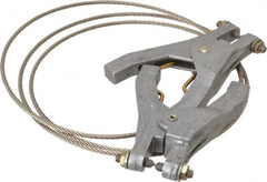 Hubbell Workplace - 19 AWG, 5 Ft., Hand Clamp, Grounding Cable with Clamps - Noninsulated, Includes 2 Hand Clamps - Exact Tooling