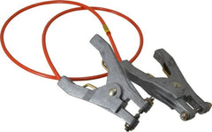 Hubbell Workplace - 19 AWG, 3 Ft., Hand Clamp, Grounding Cable with Clamps - Orange, Includes 2 Hand Clamps - Exact Tooling