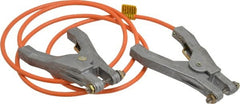 Hubbell Workplace - 19 AWG, 5 Ft., Hand Clamp, Grounding Cable with Clamps - Orange, Includes 2 Hand Clamps - Exact Tooling