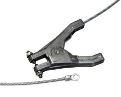 Hubbell Workplace - 19 AWG, 3 Ft., Hand Clamp, Terminal, Grounding Cable with Clamps - Noninsulated - Exact Tooling
